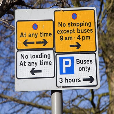 TRAFFIC CAR PARKING SIGNS